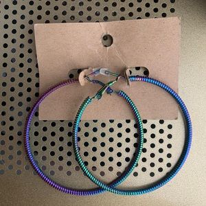 Large Iridescent Hoops
